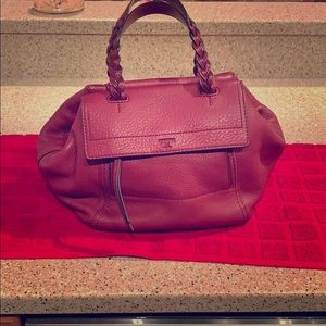 Tory Burch Half-moon plum satchel (small)